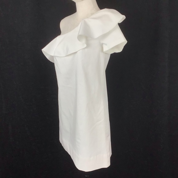 BNWT CLUB MONACO White One Shoulder Dress Size 6 - Picture 4 of 7
